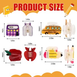 4PCS Teacher Hair Clips,Pencil Hair Clip,Fashionable Teacher Hairpins, Suitable for Different Images and Occasions