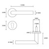 HAIFUAN Stainless Steel Door Handle, Door Lock Handle Set, Door