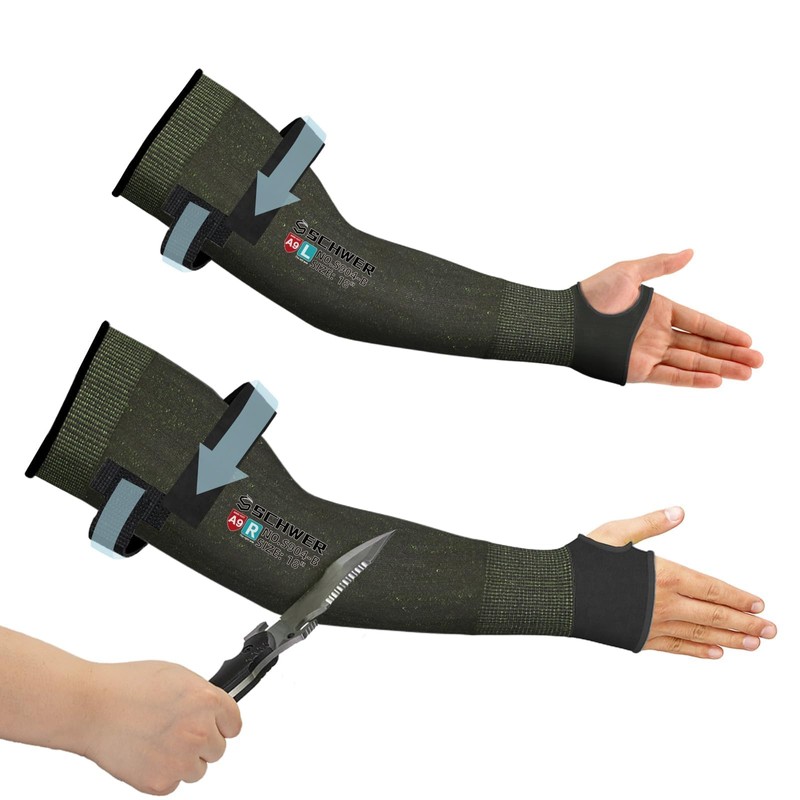 Schwer PRO-SKIN ANSI A9 Cut Resistant Arm Sleeves for Men