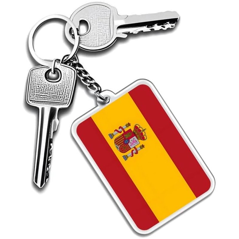Juego de 2 llaveros con bandera de España (España), España,