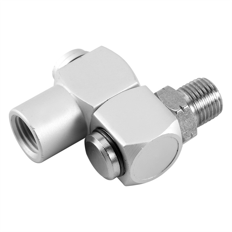 4pcs/Set Aluminum 1/4" Universal 360 Swivel Air Hose Connector Adapter