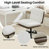 SOFTHION Armless Office Desk Chair with Wheels Wide Seat, Adjustable