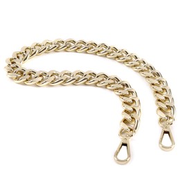 Xiazw Sturdy Metal Bag Chain Purse Strap Chain Shoulder Strap Bag Strap Replacement for Handbags 65 cm (Light Gold)
