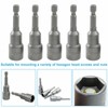 Aracombie 5Pcs Nut Driver Bit, 13mm Quick-Change Nut Setter Bit