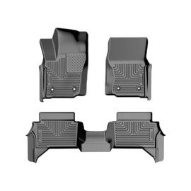 Husky Liners Weatherbeater Floor Mats | Fits 2024-2025 Toyota Tacoma - Hybrid, Double Cab | Front & 2nd Row, 3-pc | 99281