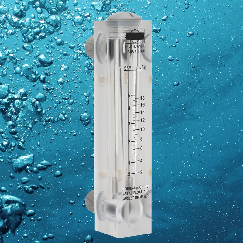 LZM-15 0.5-5GPM Knob Panel Type Liquid Flowmeter Flow Meter Measurement