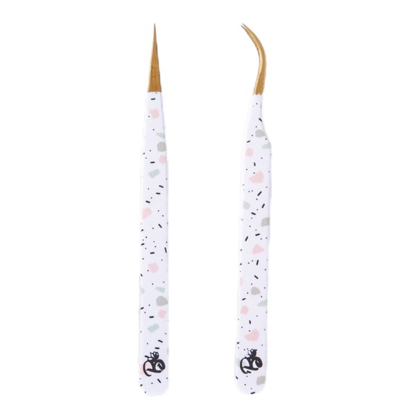 Prismatic Stainless Steel Straight and Curved Eyelash Extension Professional Tweezer
