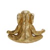 Sagebrook Home 14452-01 Polyresin 8" Meditating Elephant, Gold