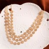 Syrios Gifts Statement Multi-Layer Gold Choker Necklace Round Charm -