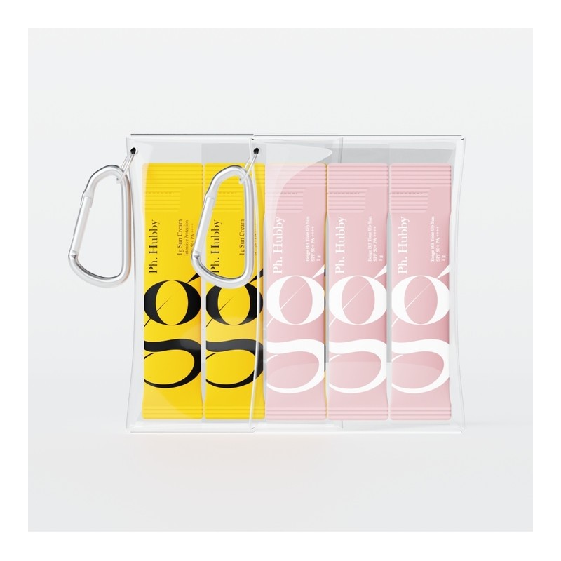 1 gram sunscreen keyring (6 pieces) - Intensive Protection (yellow)