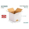 wisaiboxl White Small Shipping Boxes 5x5x5 inch Corrugated Cardboard Boxes