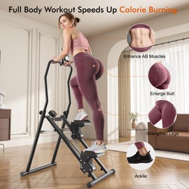 MOMODA Foldable Stair Stepper Machine - Vertical Stair Climber 3-Level Resistance Stairmaster, Upgrade High-Efficiency Stairmaster for Full Body Workout