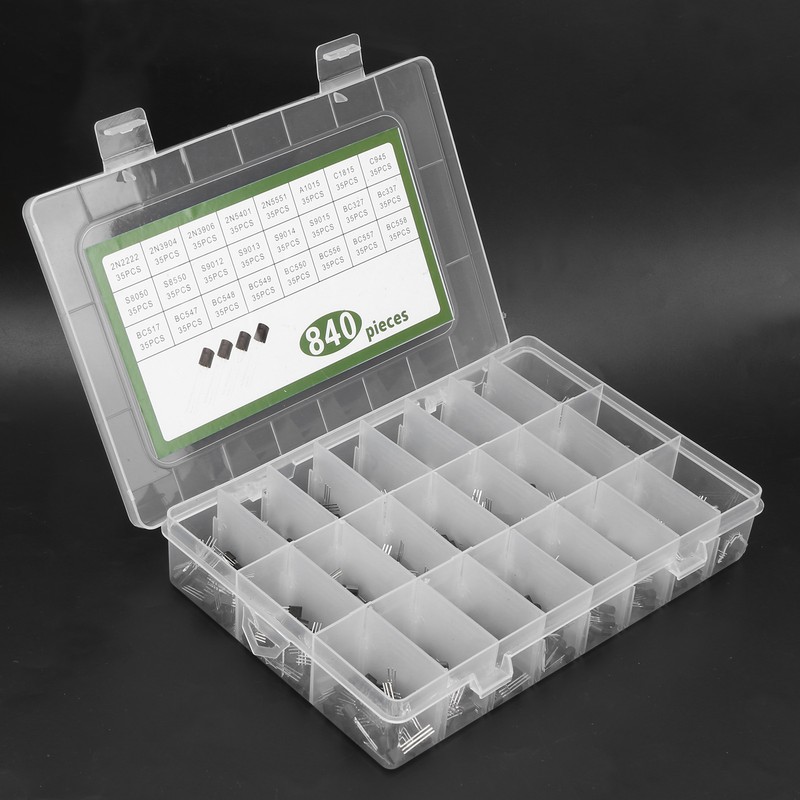 840Pcs Power Transistor Kit Triode Assortment Set Industrial Control Components