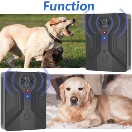 Lifreesia Dog Bark Deterrent Devices, Rechargeable Anti Barking Device for Dogs, 33FT Range Safe for Dogs & Human Portable Indoor Outdoor, Dog Training & Behavior Aids, Bark Box