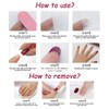Black French Tips Press on Nails Short Square False Nails