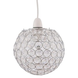 Modern Clear Jewelled Globe Ceiling Light Shade Acrylic Crystal Sphere Lightshade Modern Design Pendant Shade