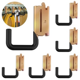 Eegoowa E Track Hooks Heavy Duty E Track J Hooks E-Type Track X Track Steel Hanger, Spring Fitting E Track Accessories for Enclosed Trailer (6PCS E-Type Track J Hooks)