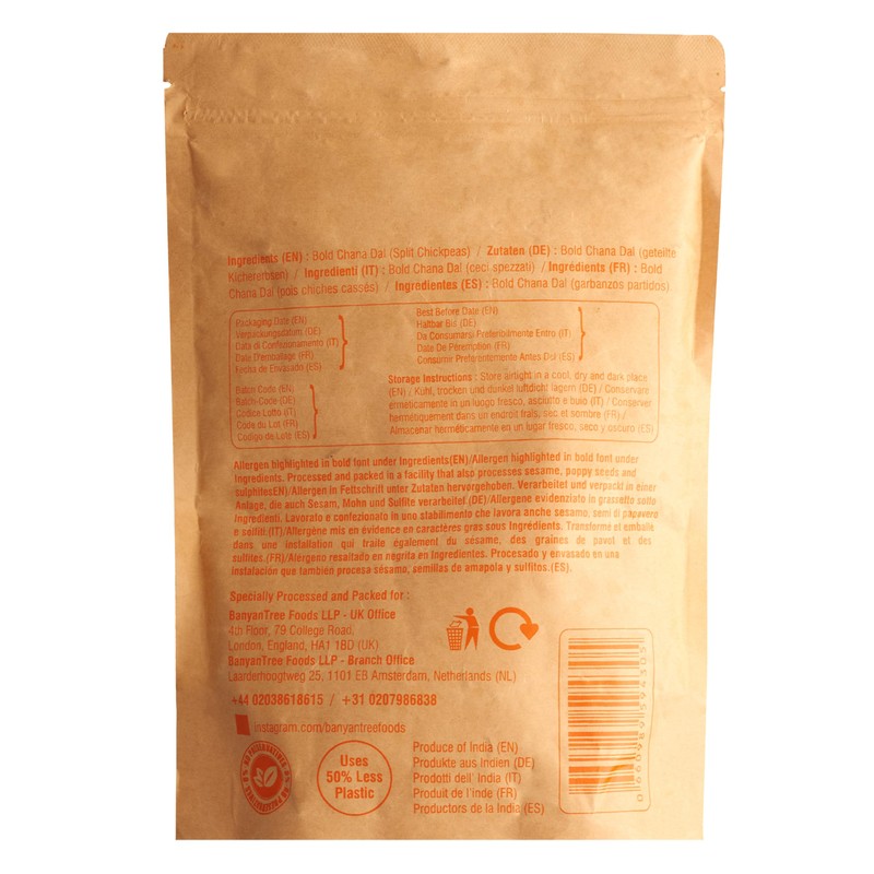 BanyanTree Foods Chana Dal | Split Chickpeas 500g~All Natural, Indian