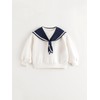 marc & janie Baby Girls Preppy Style Detachable Sailor Collar