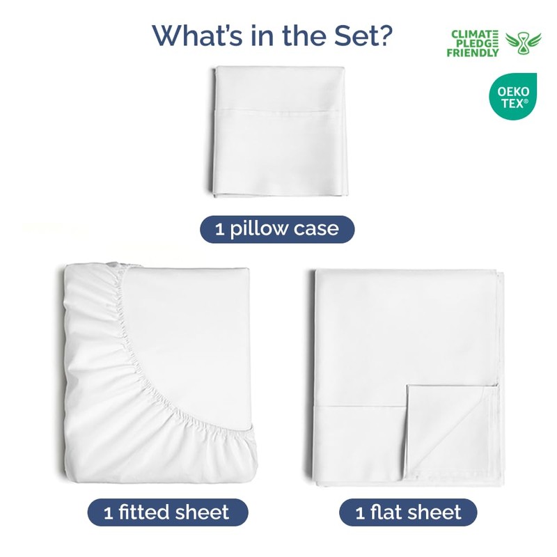 Extra Deep Pockets 400 Thread Count 100% Cotton 3 Piece