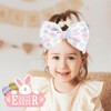 RUIOMII 2Pcs Easter Baby Headband Bows, Soft Adjustable Nylon Baby