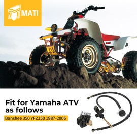 M MATI Rear Brake Caliper Master Cylinder Hose for Yamaha Banshee 350 YFZ350 1987-2006 Parking Brake Off 1UY-2580W-01-00 29L-25850-51-00 5FK-2583V-00-00