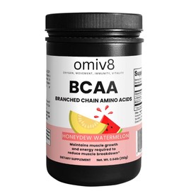 OMIV8 BCAA Powder – Honeydew Watermelon | 2:1:1 Branched Chain Amino Acids | Muscle Recovery, Hydration & Endurance Support – 300g (30 Servings)