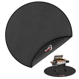 DocSafe 60 x 60 inches Round Under Grill Mat,Large 4 Layers Fire Pit Mat,Fireproof Mat Heat Insulated Protector for Deck,Patio,Grass,Smoker,BBQ,Reusable Oil-Proof and Waterproof Indoor Fireplace Pad