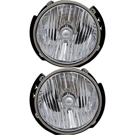 jpautowholesale For 2007-2018 Jeep Wrangler Headlight Halogen Set Driver and Passenger Side