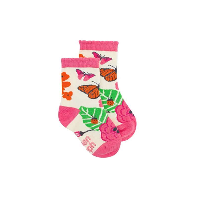 Stephen Joseph Baby Crew Socks, Butterfly, Small