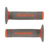Rubber Domino Grips for Motorcycle Handlebar Motocross Off Road Pit Bike Enduro Trial MX Freeride (Orange Grey)