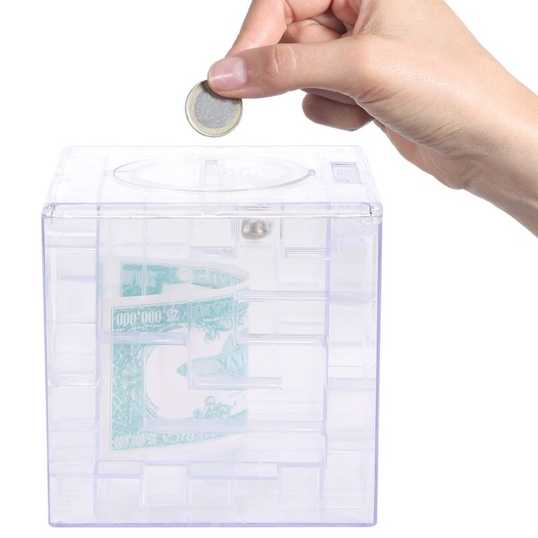 MOUMOUTEN Money Maze Puzzle Box, Unique Money Storage, Maze Game