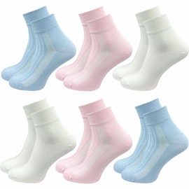 GAWILO Women's Wellness Socks (6 Pairs) | Without Elastic Waistband & Without Seam | Vein Socks with Comfort Waistband & Reinforced Stress Zones, Coloured 2