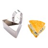 Pastry Tek Stainless Steel Triangle Pastry Ring Mold with Press