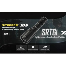 Nitecore SRT6i High Performance SmartRing Rechargeable Flashlight - 2100 Lumens w/ GM06 Offset mount, Battery, Holster and Eco-Sensa USB-C Charging Cable Included