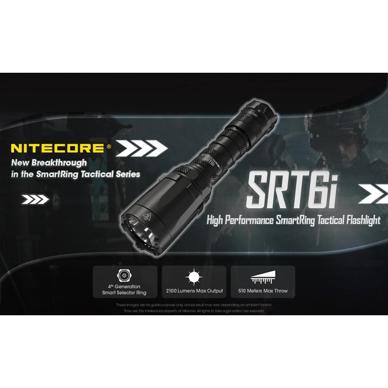 Nitecore SRT6i High Performance SmartRing Rechargeable Flashlight - 2100 Lumens