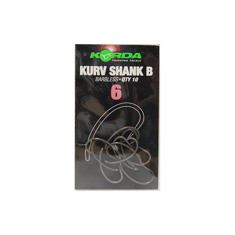 Korda Kurv Shank B Barbless Hooks - Size 6 |