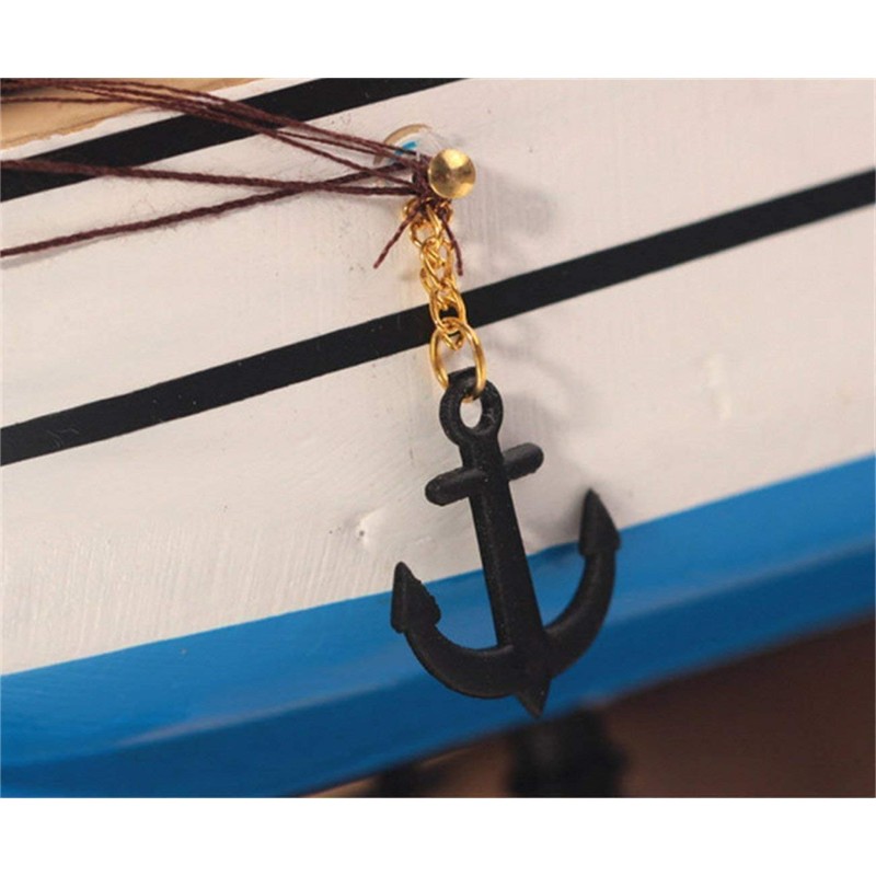 Southanshop Sailboat Model Handmade Finished Pirate Ship Interior Decoration (11.8