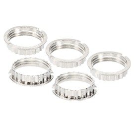 PATIKIL G9 Light Socket Rings, 5 Pack Shade Holder Adapter Alloy Ring Converter Light Holder for 1-1/16" Diameter Table Floor Lamp, Silver Tone