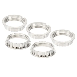 PATIKIL G9 Light Socket Rings, 5 Pack Shade Holder Adapter Alloy Ring Converter Light Holder for 1-1/16" Diameter Table Floor Lamp, Silver Tone