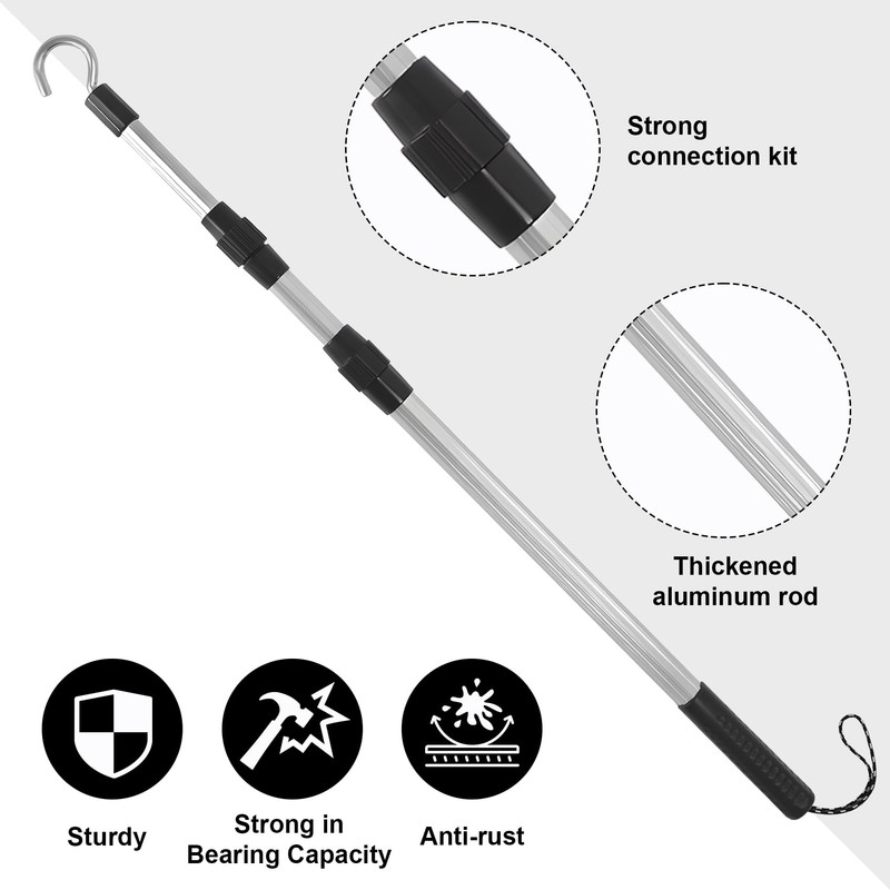 Attic Ladder Pull Down System Kit – Extendable 18"-37" Attic