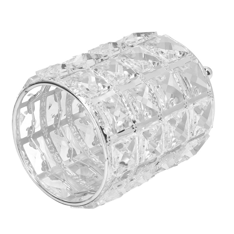 Crystal Makeup Brush Holder European Style Rounded Crystal Glass Cosmetic