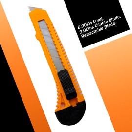 10x Bulk Utility Knife Box Cutters Snap Off Blade Neon Orange