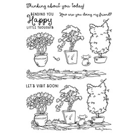 Potted Plants Leaf Flower Cat Punching Stencil and Stamp Sets for Card Making Metal Cutting Tools and Stamp Sets for DIY Scrapbooking Handmade Craft Scrapbook Photo Album Decko