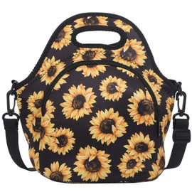 Neoprene Lunch Bag, Thermal Insulated Lunch Tote Bag with Detachable Shoulder Straps, Lightweight & Reusable Lunch Bag for Women Men