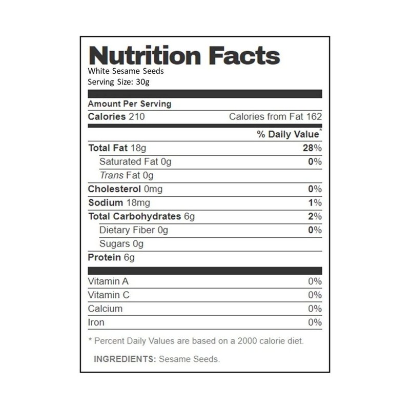 AIVA - SESAME SEEDS HULLED | Natural, Raw, Hulled |Perfect