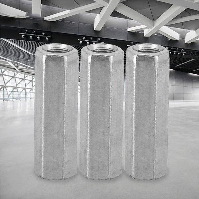 10pcs High Strength Hexagonal Sleeve Nut Zinc Plated Fasteners for