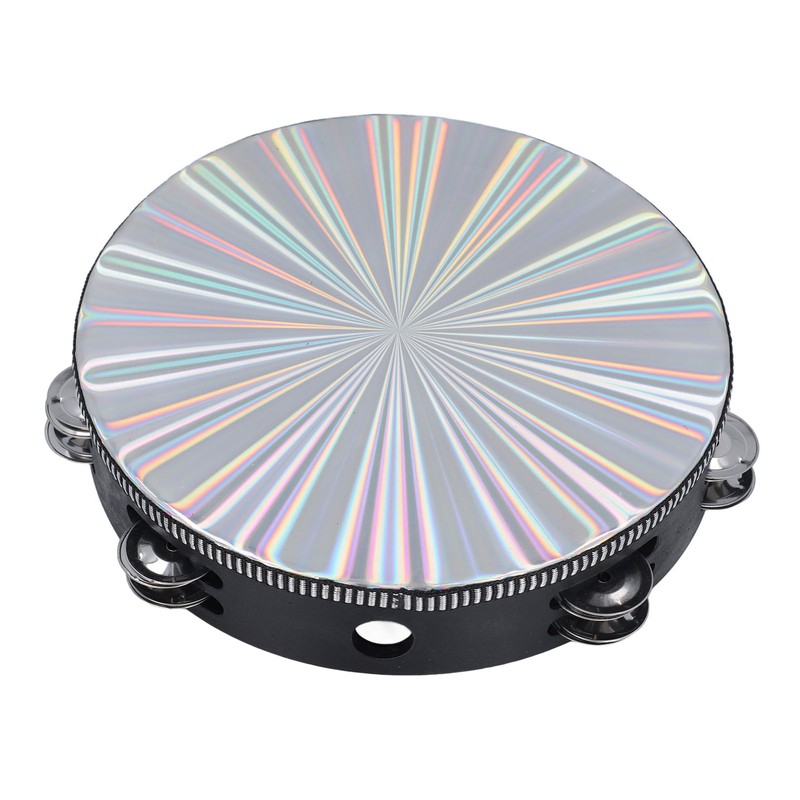 Radiant Tambourine Reflective Clear Crisp Sound Double Row Bell Drum