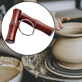 FNSIGHD Cheese Wire Cutter with Wood Comfortable Handle Durable,Premium Stainless Steel Cutting Twisted Wire,Easy to Use Cuttingwire,for Cheese Dough Butter Clay Pottery Art Sculptures Craft Projects