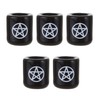 Mega Candles - 5 pcs Ceramic White Pentacle Chime Ritual